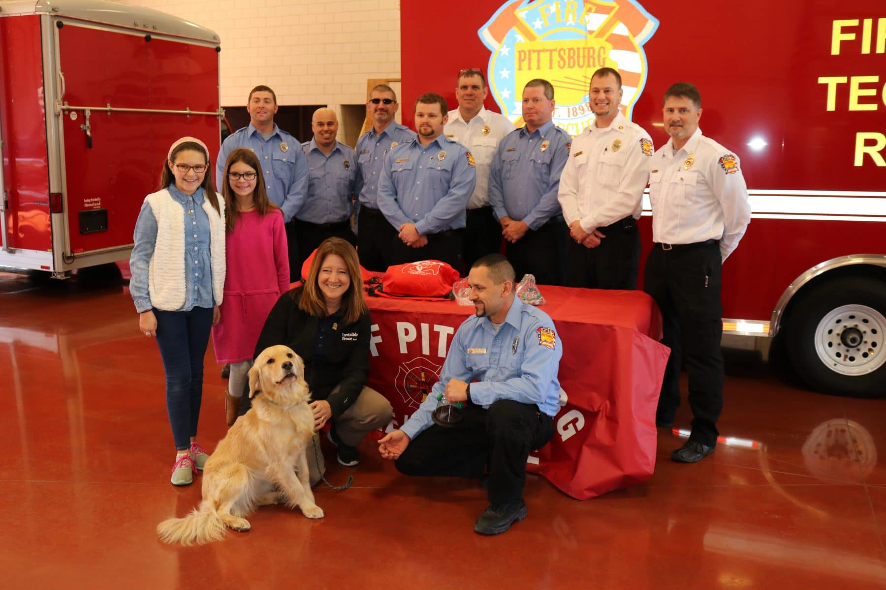 Kids help fire department receive pet oxygen masks