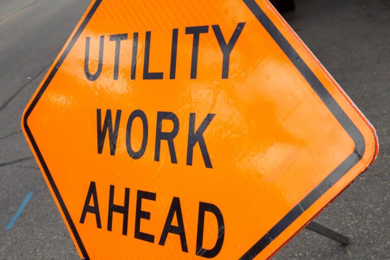 utility work ahead