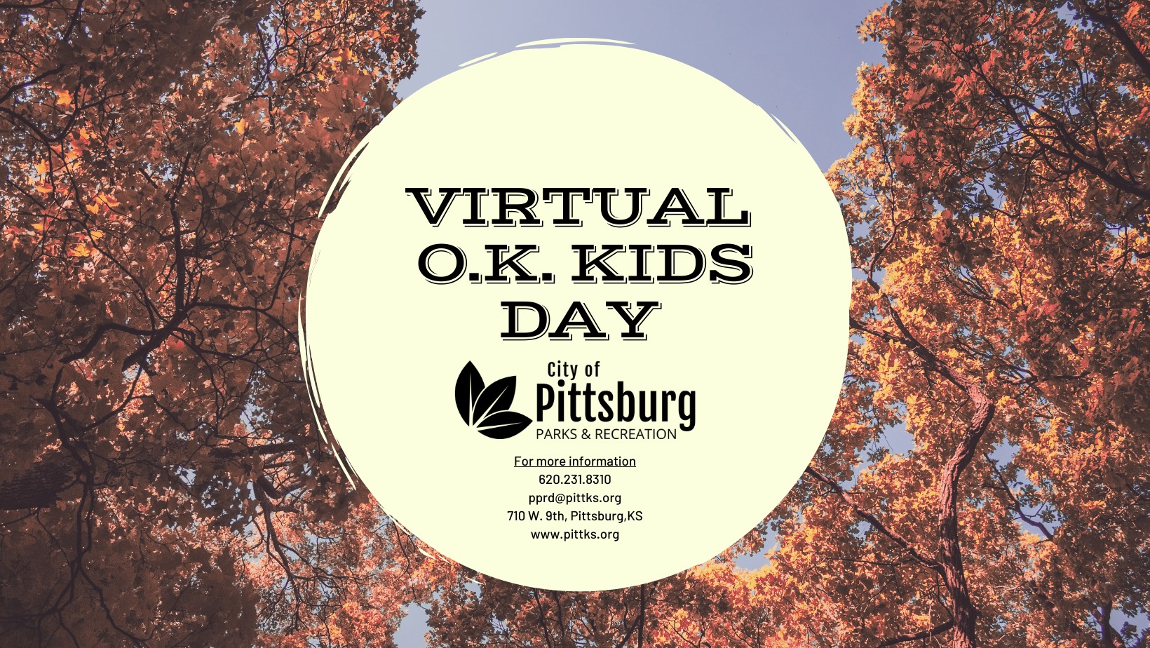Pittsburg Parks & Recreation Department to host virtual O.K. Kids Day events