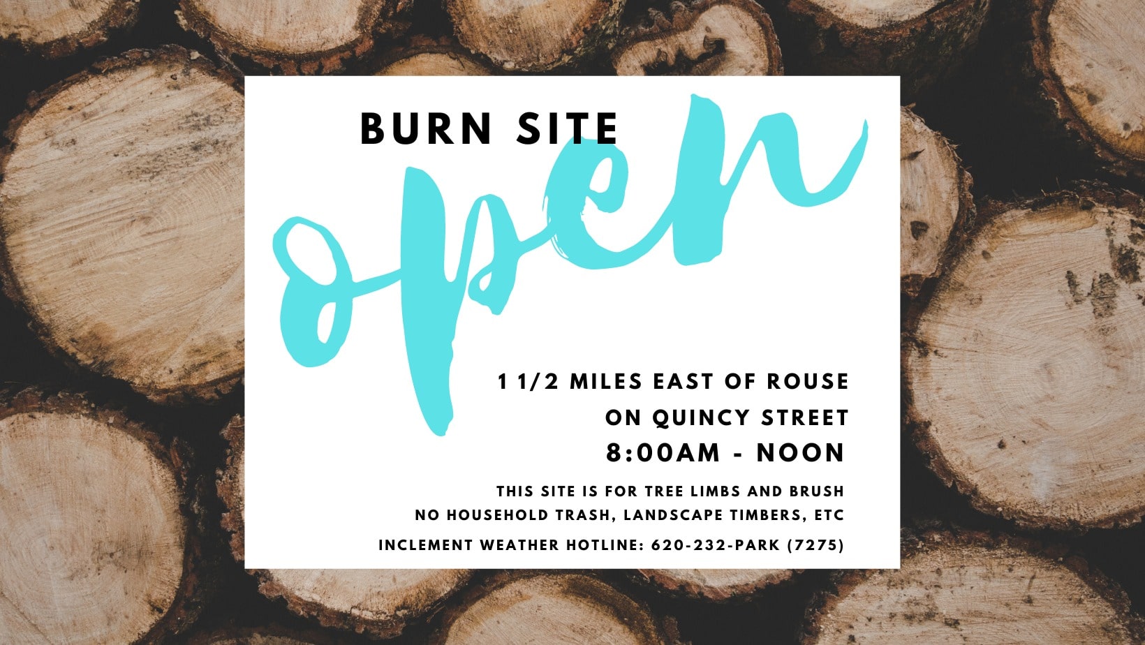 Burn Site Opens