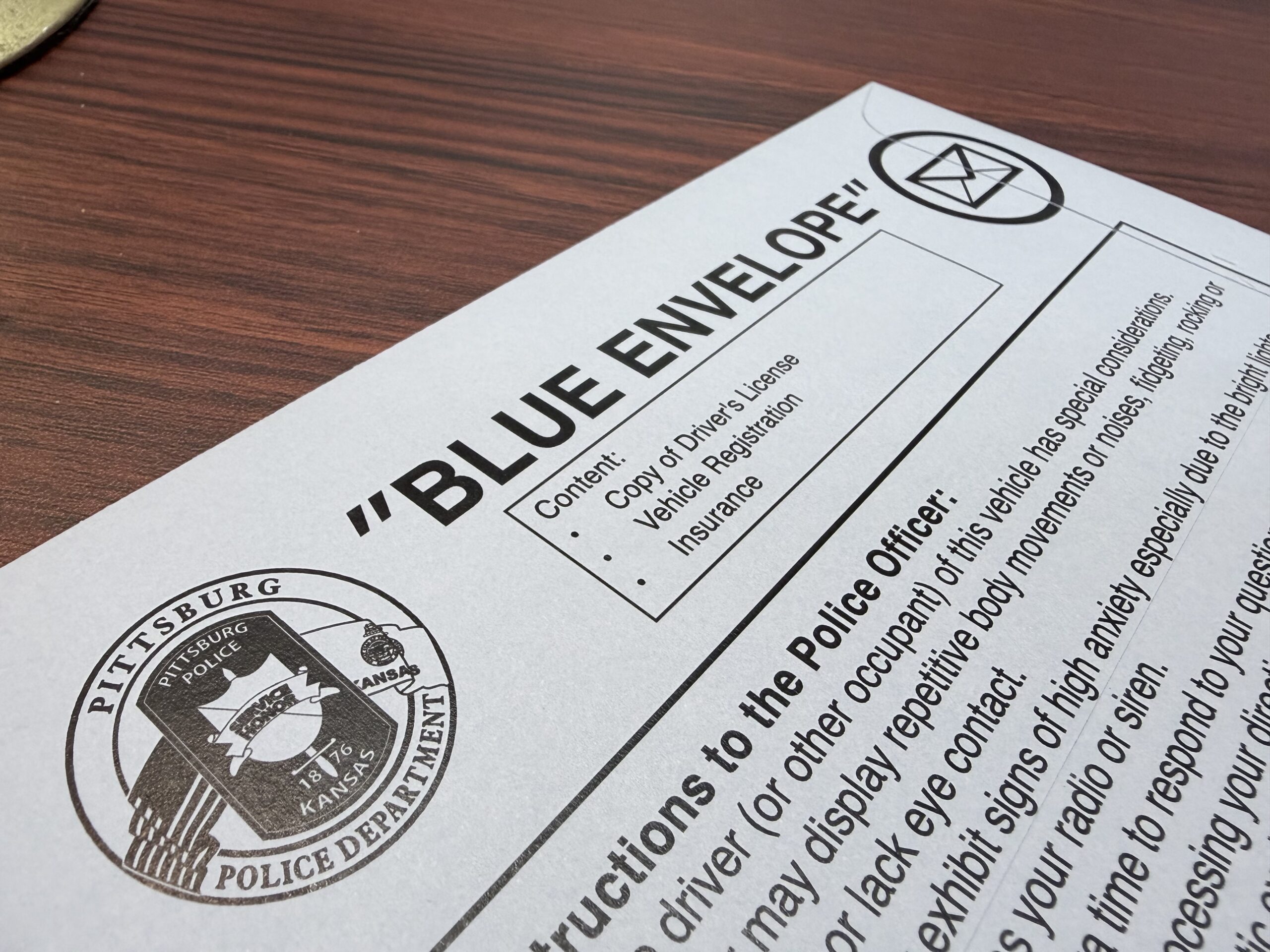 Blue Envelope Program begins at PD