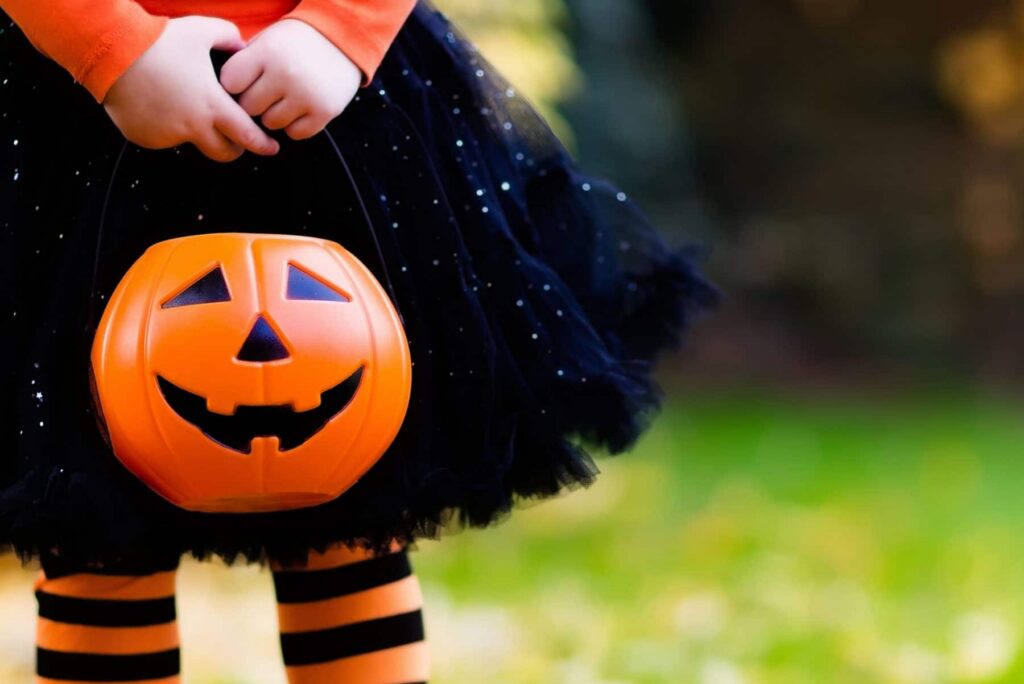 Little Girl Trick or Treating