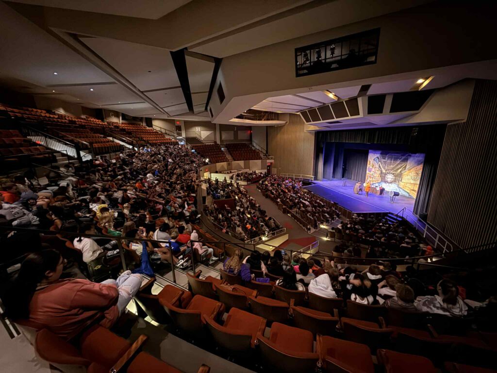 An event inside the auditorium room at Memorial Auditorium & Convention Center in Pittsburg, Kansas.