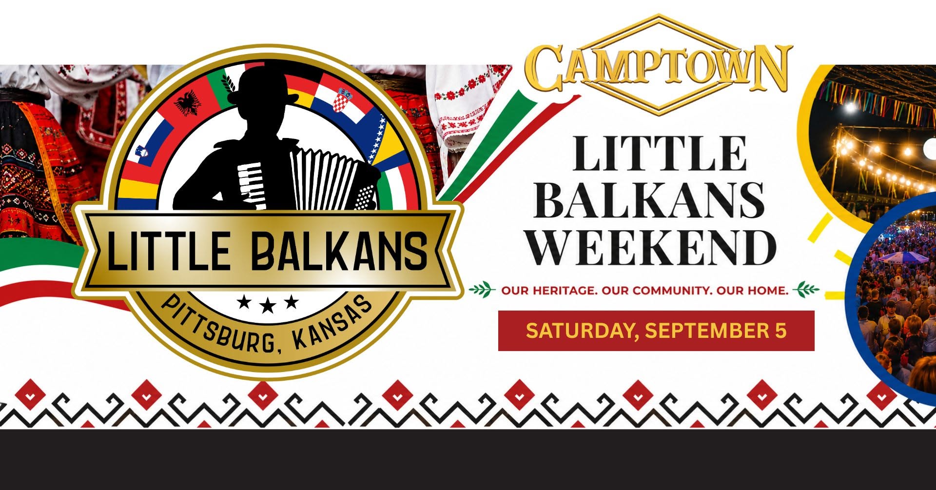 The logo for Little Balkans Weekend at Camptown.