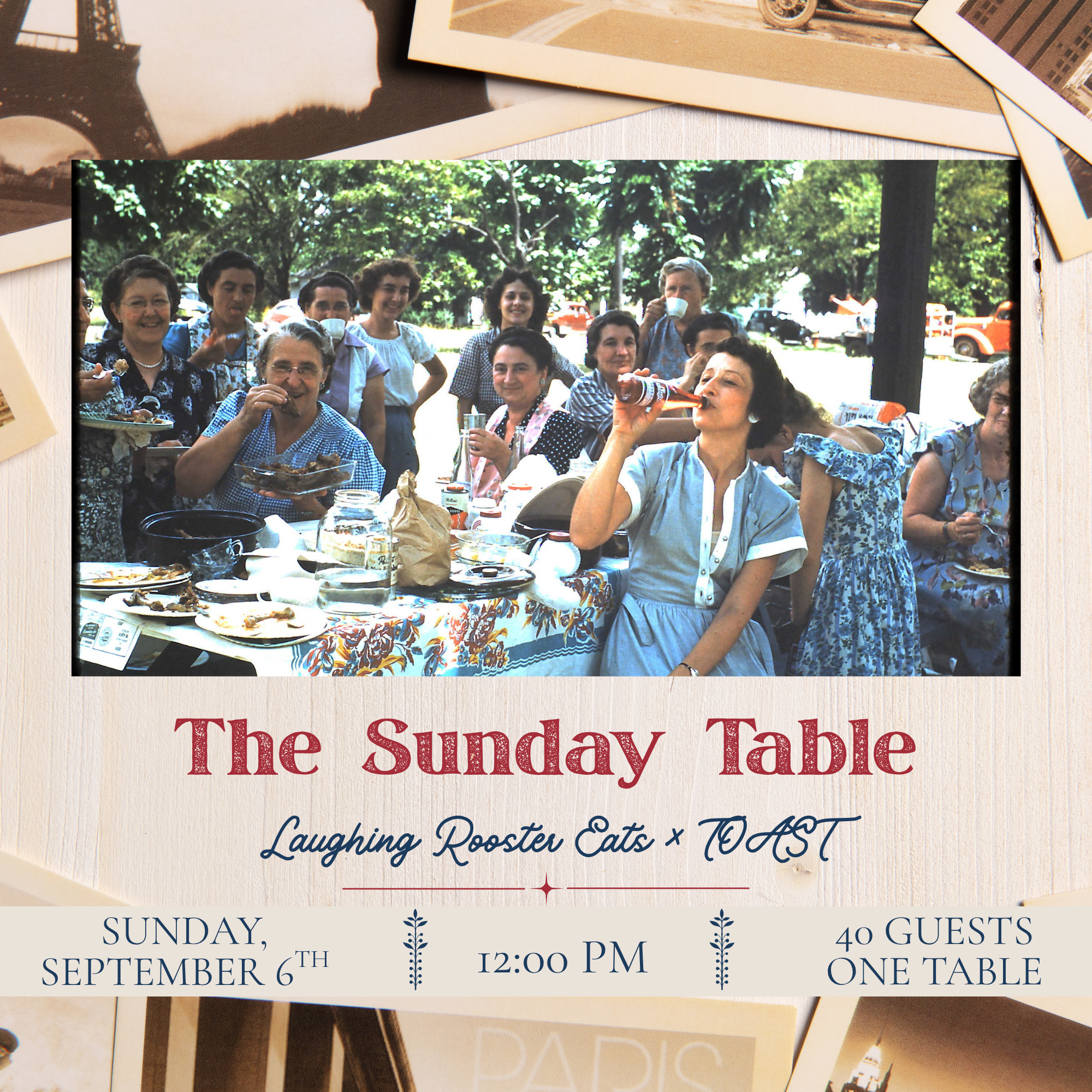 A graphic for The Sunday Table event in Pittsburg, Kansas
