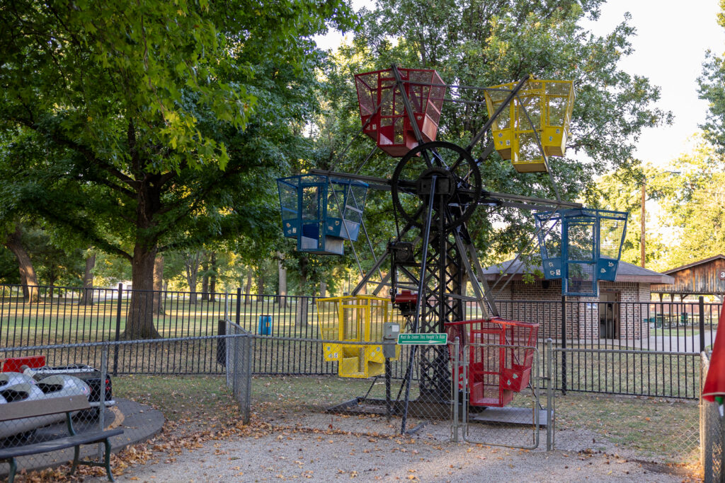 The newly painted Ferris wheel at Kiddieland in Lincoln Park in Pittsburg, KS.