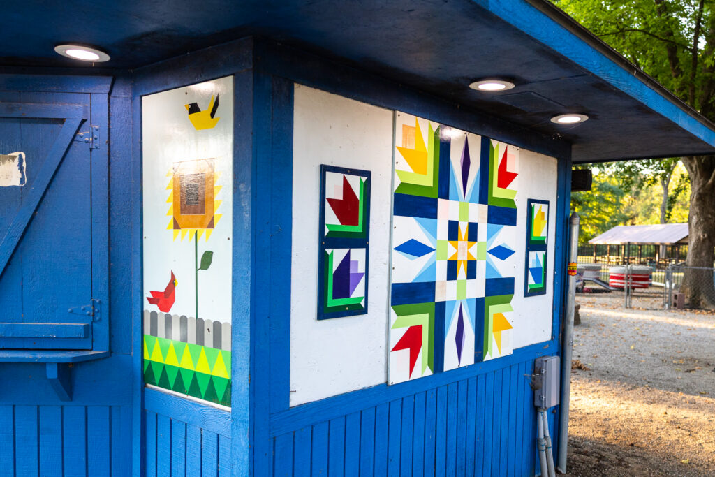The newly painted concession stand at Kiddieland in Lincoln Park in Pittsburg, KS.